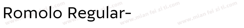 Romolo Regular字体转换